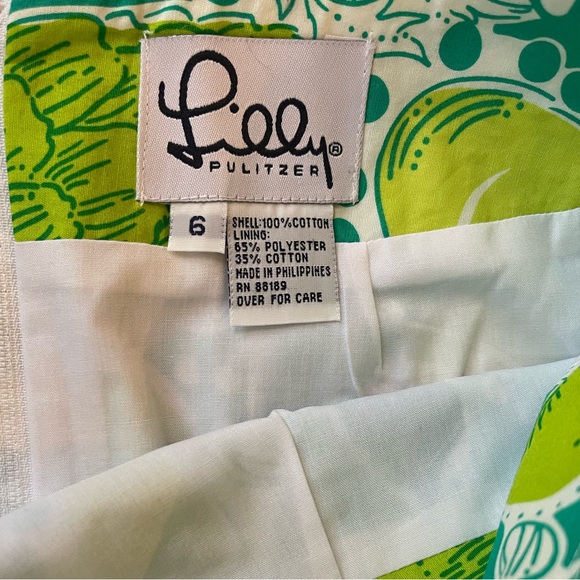Rare Vintage Lilly Pulitzer Vintage Steamed Vegetables NWT Sz 6 Skirt - Picture 3 of 10
